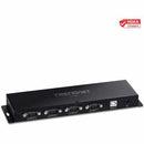 TRENDnet TU-S4, 4-Port USB to Serial RS232 Hub, Black - PEGASUSS