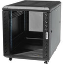 StarTech.com 4-Post 15U Server Rack Cabinet, 19" Data Rack Cabinet for Computer / IT Equipment, Home Network Rack, Half Height Server Rack - PEGASUSS