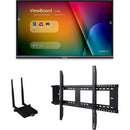 ViewSonic ViewBoard IFP7550-E1 - 4K Interactive Display with WiFi Adapter and Fixed Wall Mount - 350 cd/m2 - 75" - PEGASUSS