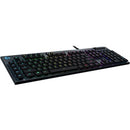 Logitech G815 LIGHTSYNC RGB Mechanical Gaming Keyboard with Low Profile GL Linear key switch, 5 programmable G-keys,USB Passthrough, dedicated media control - PEGASUSS