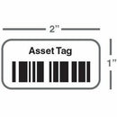 Pre-printed Kimdura asset tags, 2.0" x 1.0" (
