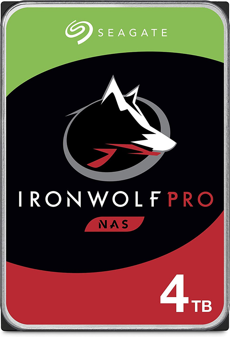 Ironwolf Pro 4TB NAS Internal Hard Drive HDD – 3.5 Inch SATA 6Gb/S 7200 RPM 128MB Cache for RAID Network Attached Storage, Data Recovery Service – Frustration Free Packaging (ST4000NE001)
