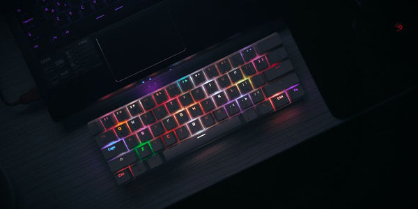 black and red computer keyboard