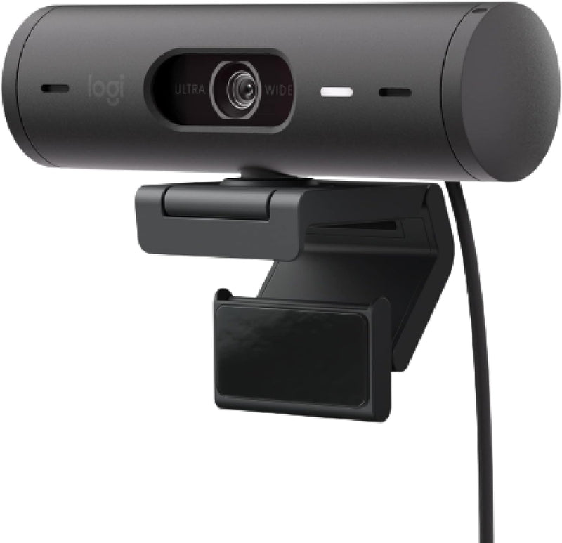 Brio 501 Full HD Webcam with Auto Light Correctionshow Mode Dual Noise Reduction Mics Privacy Cover