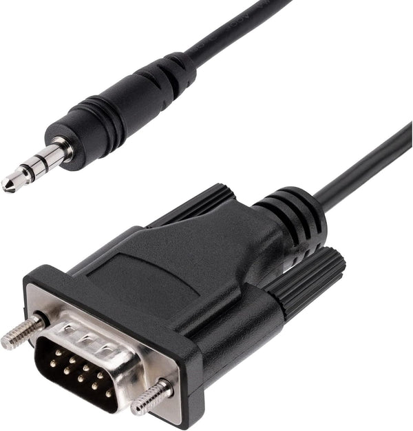 Startech.Com 3Ft (1M) DB9 to 3.5Mm Serial Cable for Serial Device Configuration, RS232 DB9 Male to 3.5Mm Cable for Calibrating Projectors, Digital Signage, Tvs via Audio Jack (9M351M-RS232-CABLE)