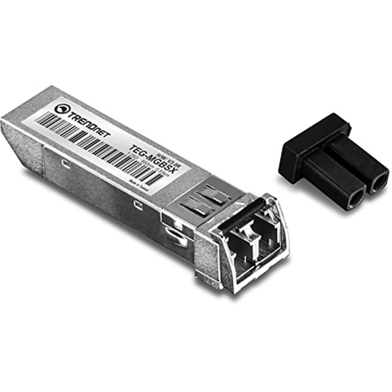 SFP Multi-Mode LC Module, up to 550M (1804 Ft), Mini-Gbic, Hot Pluggable, IEEE 802.3Z Gigabit Ethernet, Supports up to 1.25 Gbps, Lifetime Protection, Silver, TEG-MGBSX