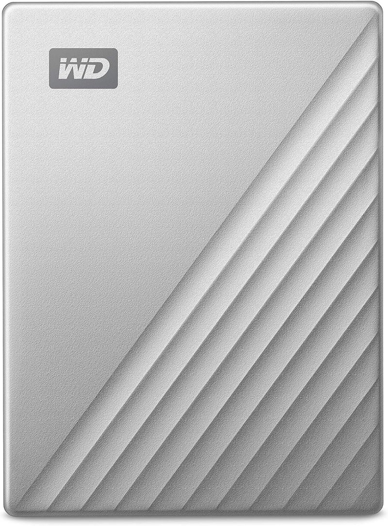 5TB My Passport Ultra for Mac Silver Portable External Hard Drive HDD, USB-C and USB 3.1 Compatible - bpmv0050Bsl-Wesn Silver 5TB Mac