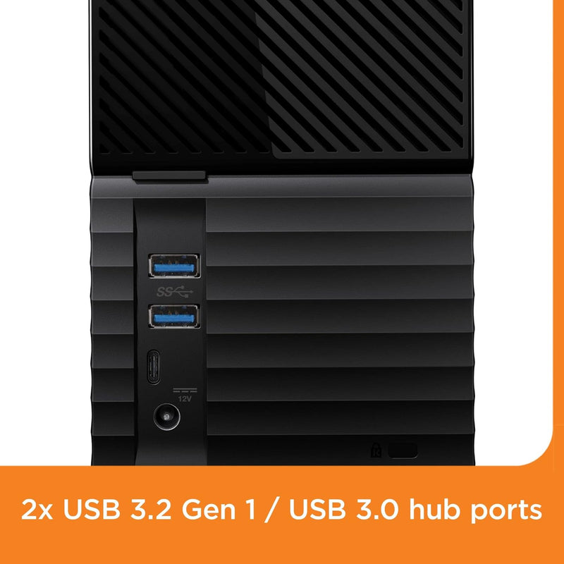 WD 44TB My Book Duodesktop RAID External Hard Drive USB 3.2 Gen 1 2 Bay 44 TB