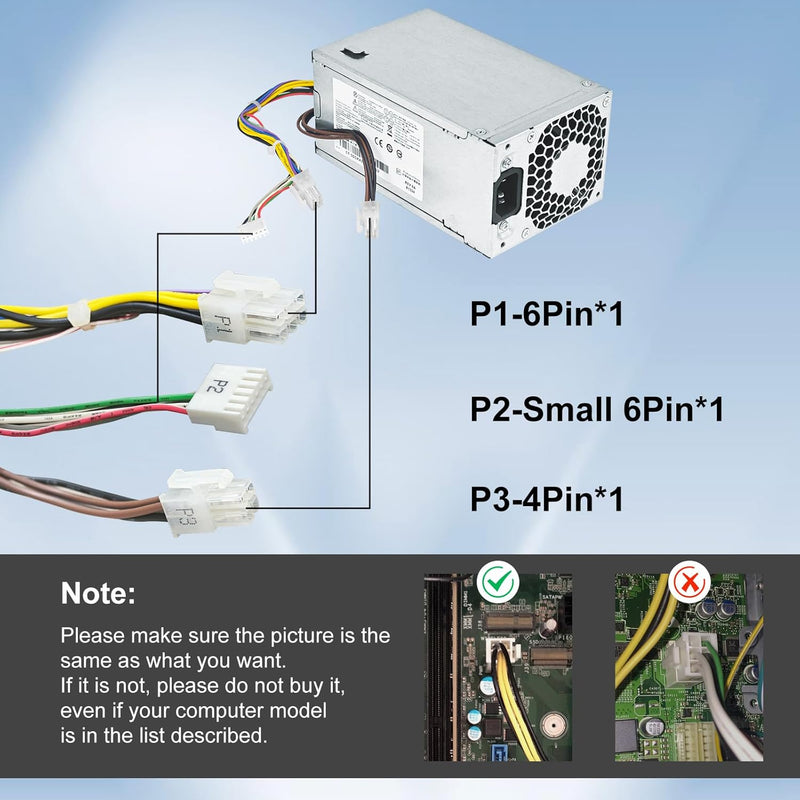 Upgraded PS-4241-1HA 240W Power Supply Compatible with for HP Prodesk 400 600 800 G1 G2 SFF, 702307-001,702307-002, 751884-001, 751886-001 Power Supply