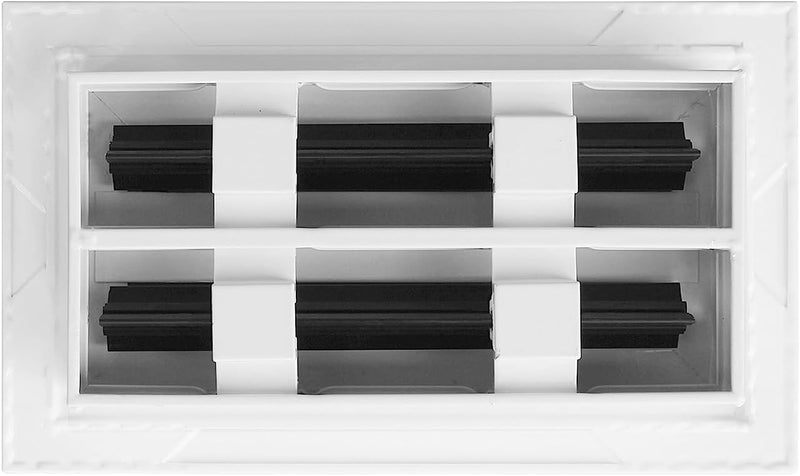 8X4 Modern AC Vent Cover - Decorative White Air Vent - Standard Linear Slot Diffuser - Register Grille for Ceiling, Walls & Floors -