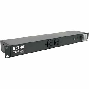 Eaton Tripp Lite Series Isobar 12-Outlet Network Server Surge Protector, 15 ft. (4.57 m) Cord, 3840 Joules, Diagnostic LEDs, 1U Rackmount