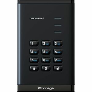 iStorage diskAshur3 512 GB Portable Solid State Drive | Black | Incorporated Common Criteria EAL 5+ | PIN protected | AES 256-bit Full Disk Hardware Encryption | Dust/Water Resistant | TAA Compliant