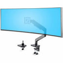 StarTech.com Monitor Desk Mount for up to 49in 32:9 Ultrawide Curved Screen, Mechanical Spring Arm, C-Clamp/Grommet, Max Weight 44lb/20kg - PEGASUSS 