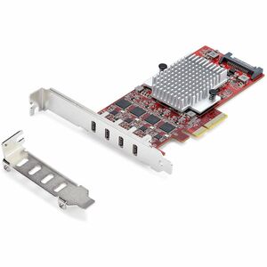 StarTech.com 4-Port USB Type-C PCIe Card, USB 3.2 10Gbps, USB-C PCI Express Expansion Card, 4x Independent USB Controllers, TAA-Compliant - PEGASUSS 