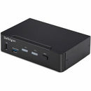 StarTech.com 2-Port DisplayPort KVM Switch, 4K 60Hz, DP 1.2, HDCP 1.4, EDID Management, 2-Port USB 3.0 Hub, TAA - PEGASUSS 