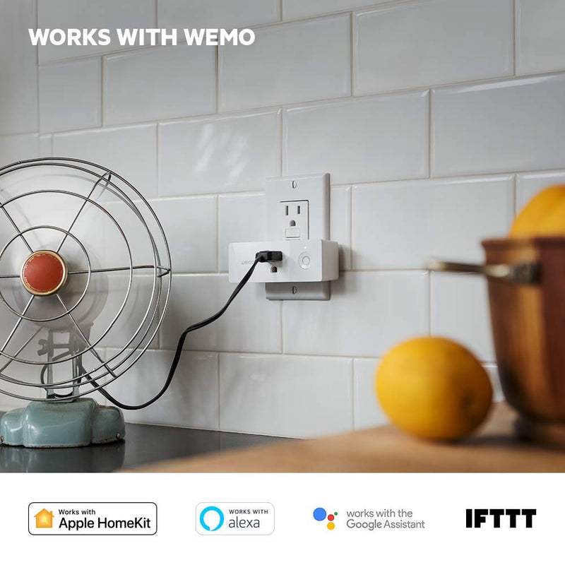 Wemo Mini Smart Plug, Wifi Enabled, Works with Alexa, Google Assistant & Apple Homekit