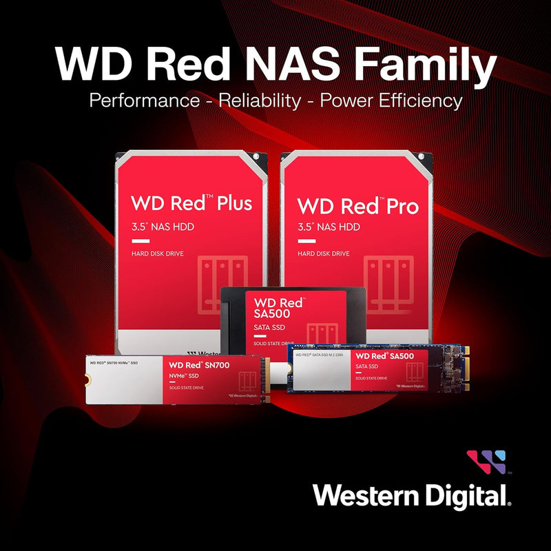 4TB WD Red plus NAS Internal Hard Drive HDD - 5400 RPM, SATA 6 Gb/S, CMR, 256 MB Cache, 3.5" -WD40EFPX 4TB 256 MB Cache