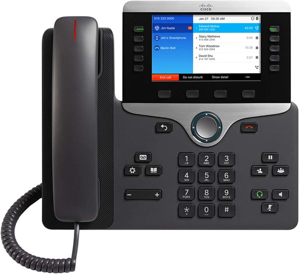 Remanufactured IP Business Phone 8851, 5-Inch Color Display, Gigabit Ethernet Switch, 10 Session Initiation Protocol Registrations, 1-Year Limited Hardware Warranty (CP-8851NR-K9-RF)