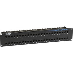 Black Box CAT5e Feed-Through Patch Panel - 2U, Unshielded, 48-Port