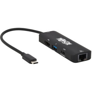 Tripp Lite von Eaton USB-C-Multiport-Adapter – 4K 60 Hz HDMI, USB 3.x (5 Gbit/s) Hub-Anschlüsse, GbE, 100 W PD-Laden, HDR, HDCP 2.2