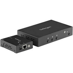 StarTech.com HDMI Extender over CAT6/5e with 3 Port Video Switch 4k 30Hz/115ft, 4K HDMI Switch Box, Video over HDBaseT with Auto Switcher