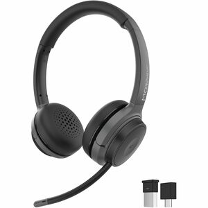 Morpheus 360 Advantage Stereo-Headset mit abnehmbarem Boom-Mikrofon – Bluetooth-Kopfhörer mit 2,4-GHz-Empfänger – UC-kompatibel – 30 Stunden Gesprächszeit – USB-A-Empfänger – USB-Typ-C-Adapter – HS6500SBT