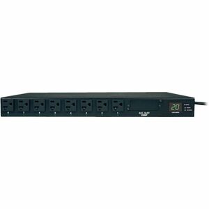 PDU monofásica con interruptor de transferencia automática con medición local de 1,9 kW de la serie Tripp Lite de Eaton, 2 entradas L5-20P/5-20P de 120 V, 16 salidas 5-15/20R, 1 U, TAA