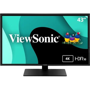 ViewSonic VX4381-4K 43 Inch Ultra HD MVA 4K Monitor Widescreen with HDR10 Support, Eye Care, HDMI, USB, DisplayPort for Home and Office