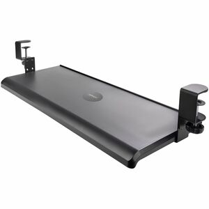 StarTech.com Under Desk Keyboard Tray, Clamp on Keyboard Holder, Up to 12kg/26.5lb, Height Adjustable, Ergonomic Sliding Keyboard Drawer