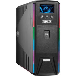 Tripp Lite by Eaton 1500VA 900W 120V Pure Sine Wave Gaming UPS Battery Backup - LCD, AVR, RGB LEDs, USB Charging, Power Saving