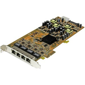 StarTech.com 4 Port Gigabit Power over Ethernet PCIe Network Card - PSE / PoE PCI Express NIC