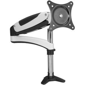 Full-Motion Easy Access Single Monitor Desk Mount - White