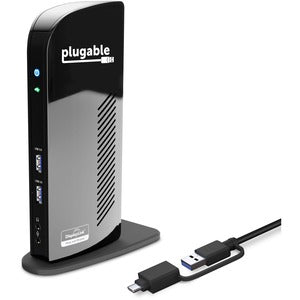 Plugable Laptop Docking Station Dual Monitor for USB-C or USB 3.0