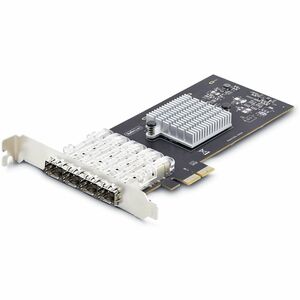 StarTech.com 4-Port GbE SFP Network Card, PCIe 2.0 x2 (x4, x8, x16 Compatible), Intel I350-AM4, Copper/Fiber Optic, Gigabit Ethernet