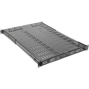 Rocstor Rack Shelf 1U Universal Adjustable Mounting Depth Vented Steel