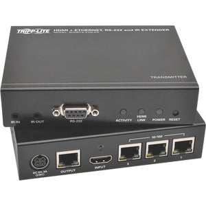 Kit extensor HDMI sobre Cat5e/6/6a HDBaseT de Tripp Lite by Eaton con control Ethernet, serial e IR, 1080p, hasta 500 pies (152 m), TAA