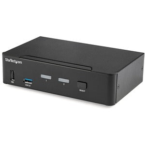 StarTech.com 2 Port DisplayPort KVM Switch - 4K 60Hz - Single Display - UHD DP 1.2 USB KVM Switch with USB 3.0 Hub & Audio - TAA Compliant