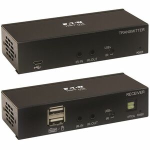 Kit extensor HDMI sobre Cat6 de la serie Eaton Tripp Lite, compatible con KVM, 4K 60 Hz, 4:4:4, USB/IR, PoC, HDR, HDCP 2.2, 230 pies, TAA