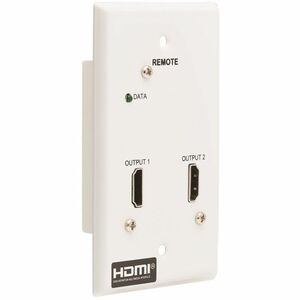 Receptor HDMI sobre Cat6 de 2 puertos Eaton Tripp Lite Series, placa de pared, 4K 60 Hz, HDR, 4:4:4, PoC, HDCP 2.2, 230 pies (70,1 m), TAA