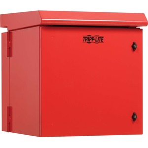 Tripp Lite by Eaton SmartRack Industrial Enclosure - NEMA 3R, Wall Mount, Metal, Locking, Hinged Back, Fan With Thermal Switch, 28 in. Depth, 12U, Red