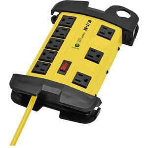 Eaton Tripp Lite Series Protect It! 8-Outlet Industrial Safety Surge Protector, 25 ft. Cord, 3900 Joules, Cord Wrap, Hang Holes