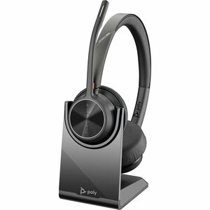 Auriculares estéreo USB-A Poly Voyager 4320 UC + adaptador USB-A BT700 + soporte de carga