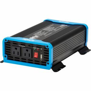 Inversor de potencia compacto para trabajo liviano de 600 W de Tripp Lite by Eaton, 2 conectores 5-15R, carga USB, onda sinusoidal pura