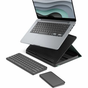 Logitech Casa Pop-Up Desk Work From Home Kit with Laptop Stand, for Laptop/MacBook (10? to 17?), Green/Graphite