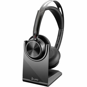 Auriculares Poly Voyager Focus 2 USB-CC + adaptador USB-C/A + soporte de carga