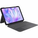 Logitech Combo Touch iPad Pro 11-inch (M4)(2024) Keyboard Case - Detachable backlit keyboard with kickstand, comfortable typing, multi-use mode - Graphite - PEGASUSS 