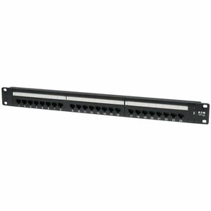 Eaton Tripp Lite Series 24-Port 1U Rack-Mount Cat6/Cat5 110 Patch Panel, 568B, RJ45 Ethernet, TAA