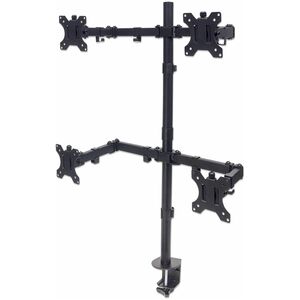 Manhattan 461566 Mounting Bracket for Monitor, LCD Monitor - Black