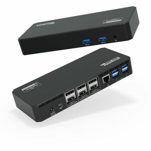 Plugable 12-in-1 USB C Docking Station Triple 4K Displays with 3x HDMI or 3x DisplayPort with 60W Charging