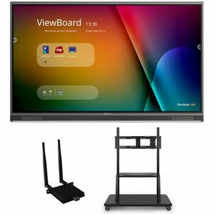 ViewSonic ViewBoard IFP7552-1C-E2 - 4K Interactive Display with WiFi Adapter, Mobile Trolley Cart - 400 cd/m2 - 75"